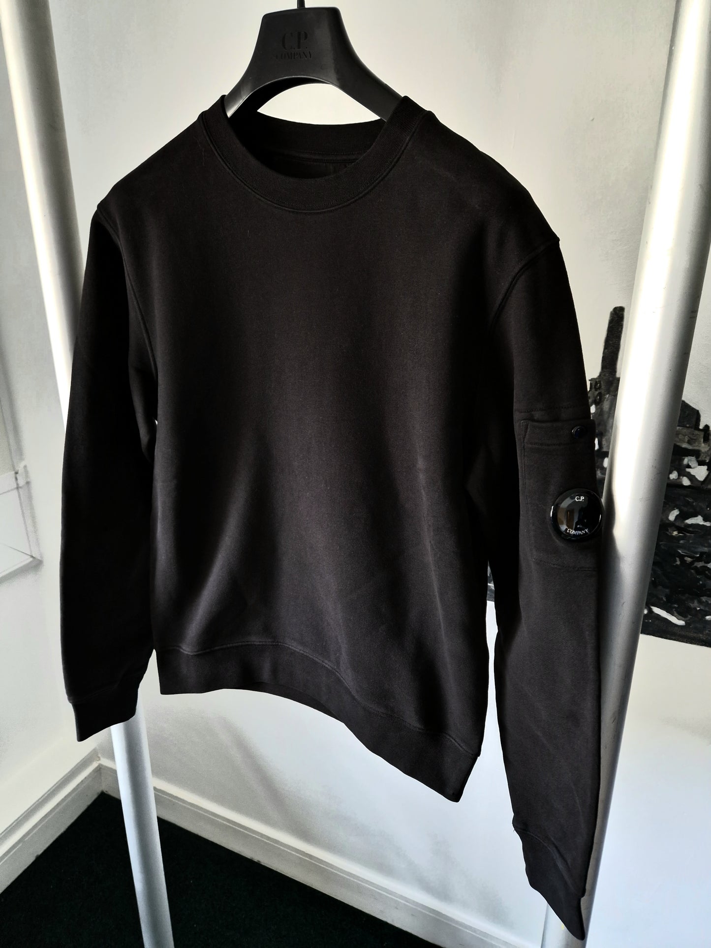C.P. Company Brushed & Emerized Sweatshirt - Black