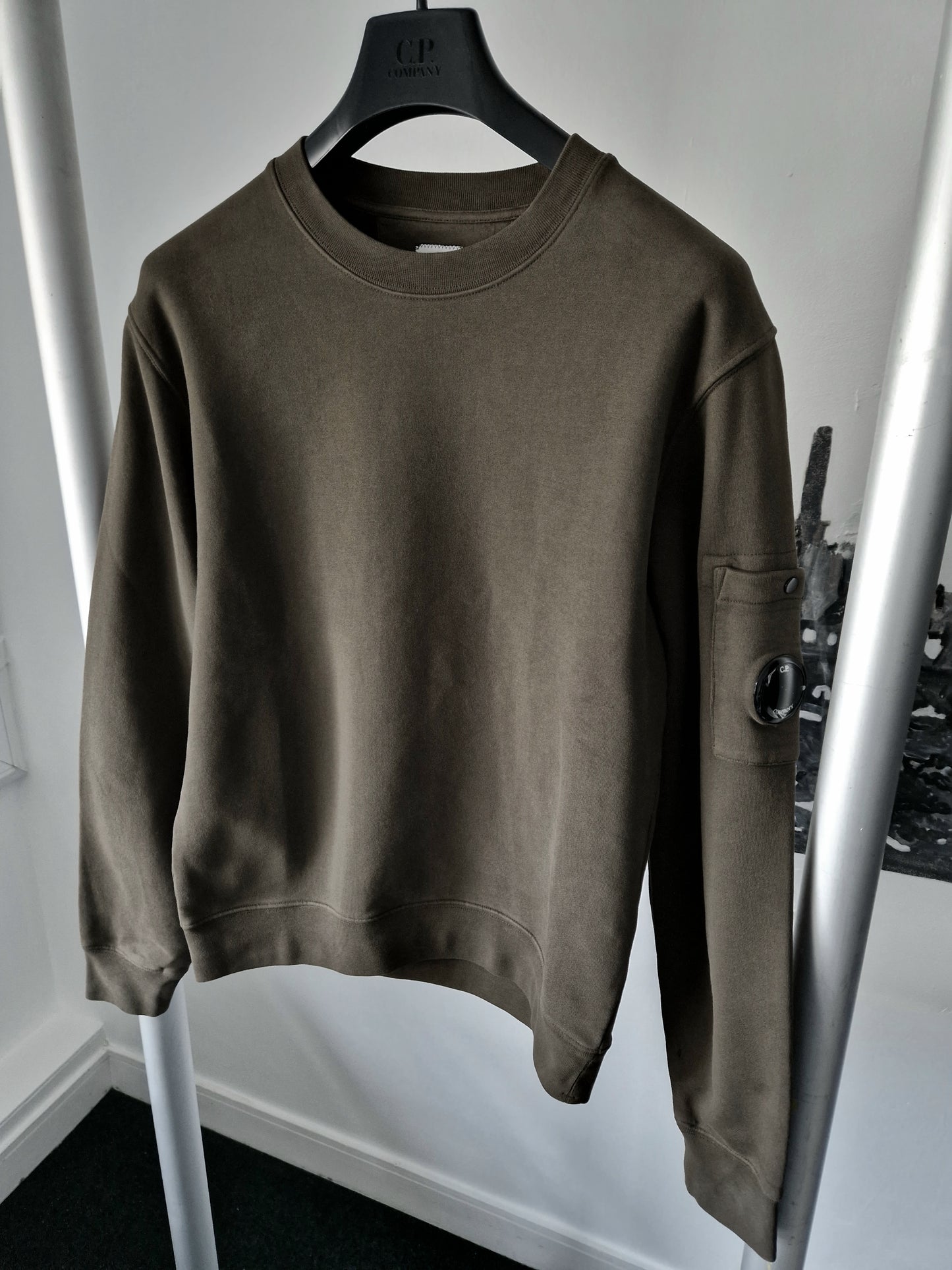 C.P. Company Brushed & Emerized Sweatshirt - Ivy Green