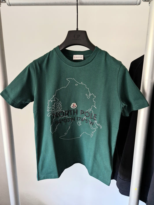 Moncler Junior Map T-Shirt - Green