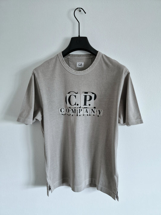 C.P. Company Jersey Patch Logo T-Shirt - Flint Grey