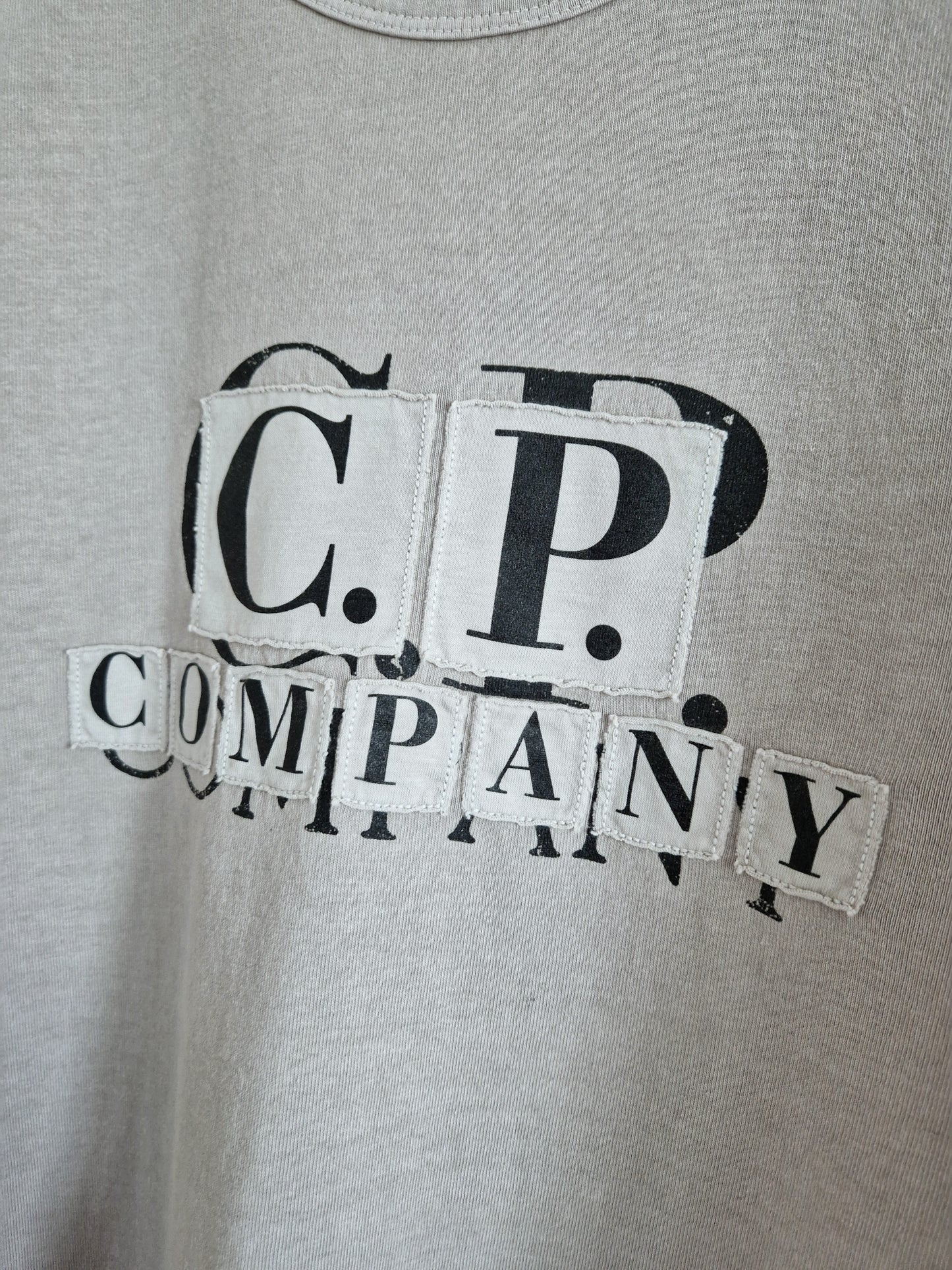 C.P. Company Jersey Patch Logo T-Shirt - Flint Grey