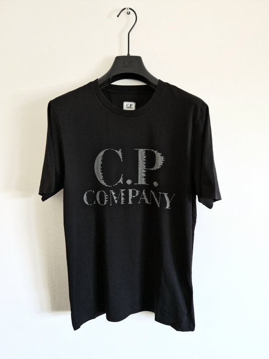 C.P. Company Large Spell Out Logo T-Shirt - Black