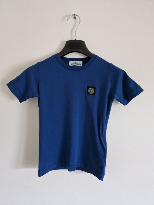 Stone Island Junior Patch Logo T-Shirt - Electric Blue