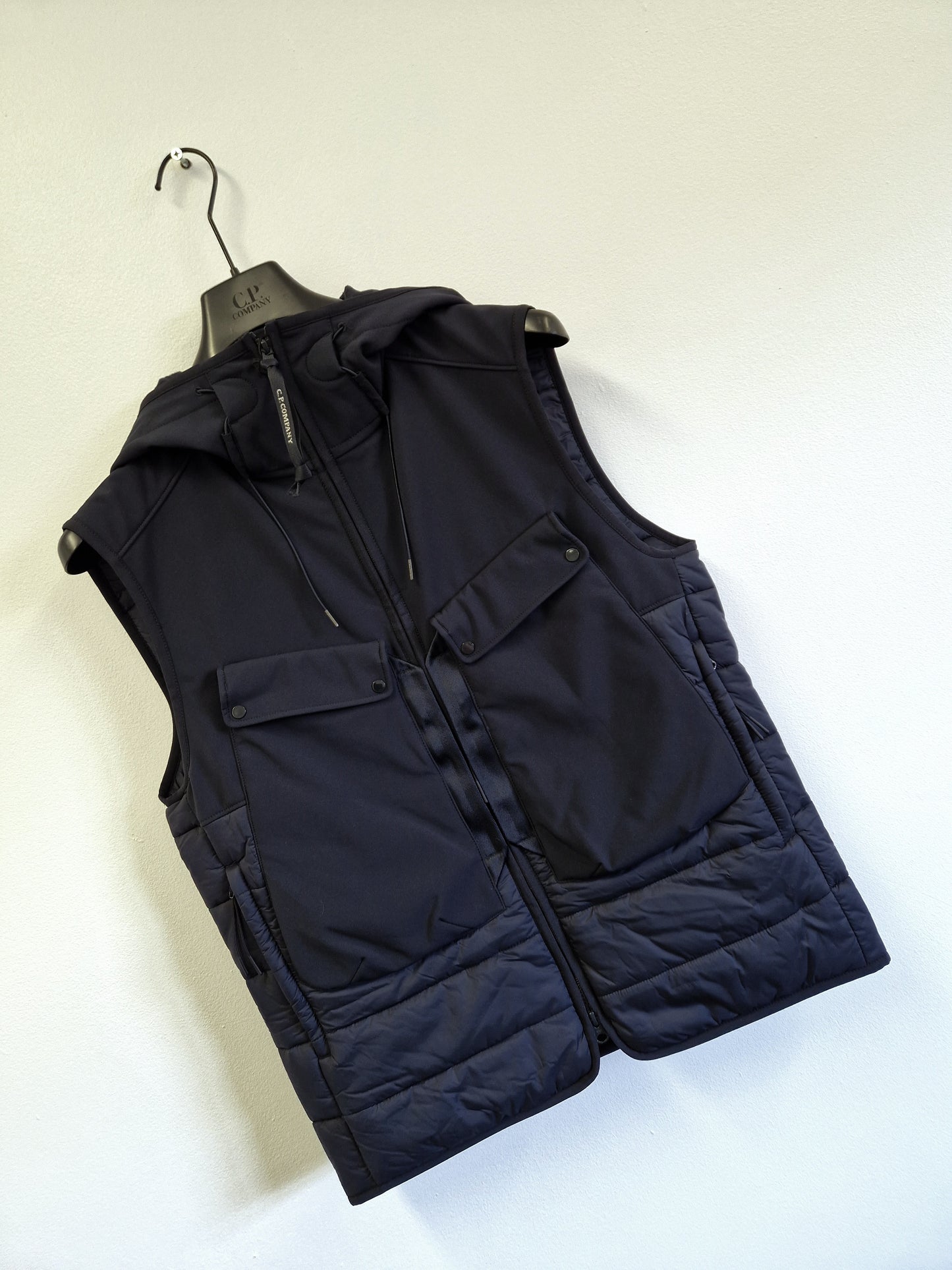 C.P. Company Shell-R Mixed Goggle Gilet - Navy Blue
