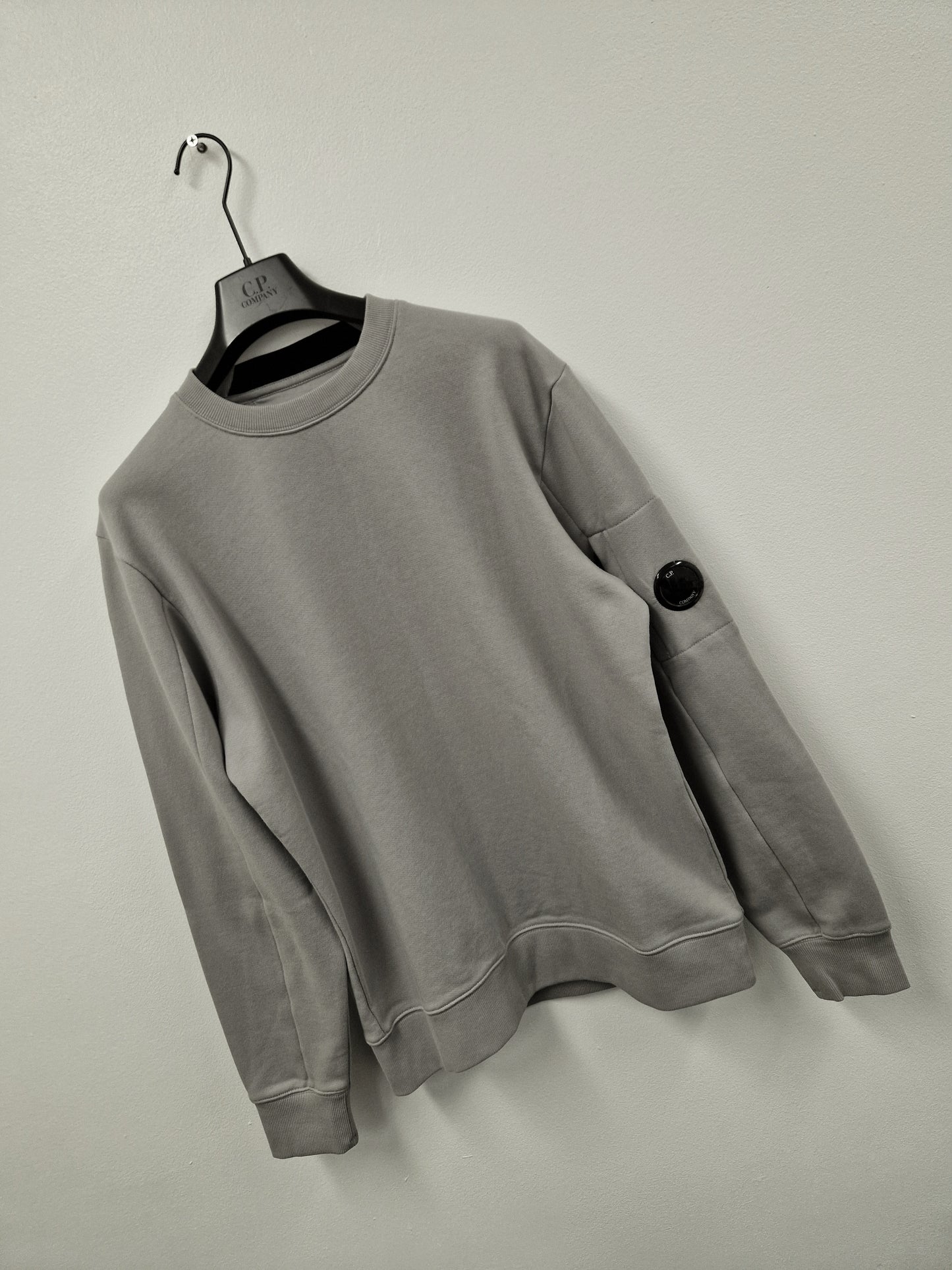 C.P. Company Diagonal Raised Fleece Sweatshirt - Drizzle Grey