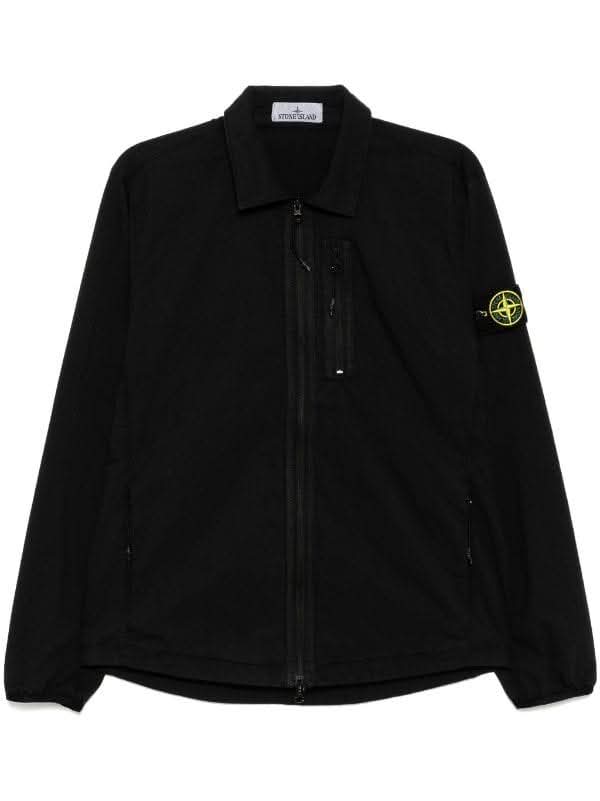 Stone Island Twill Overshirt - Black