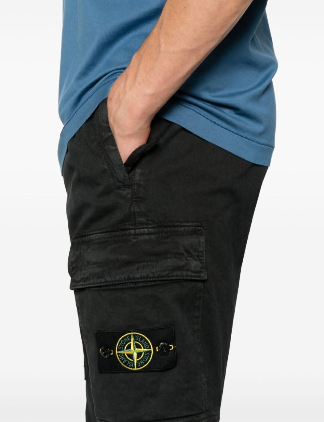 Stone Island Cargo Pants - Black