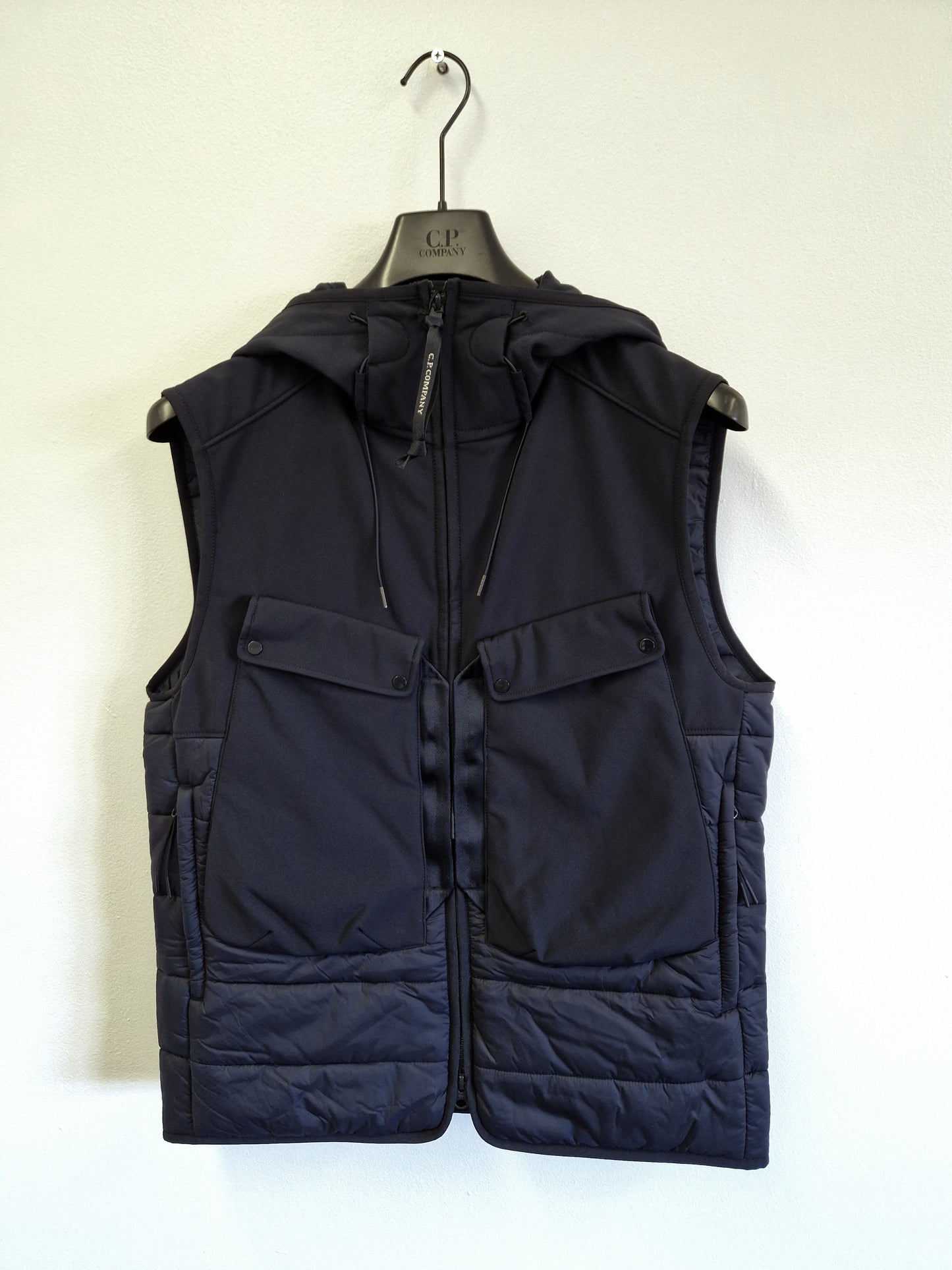 C.P. Company Shell-R Mixed Goggle Gilet - Navy Blue
